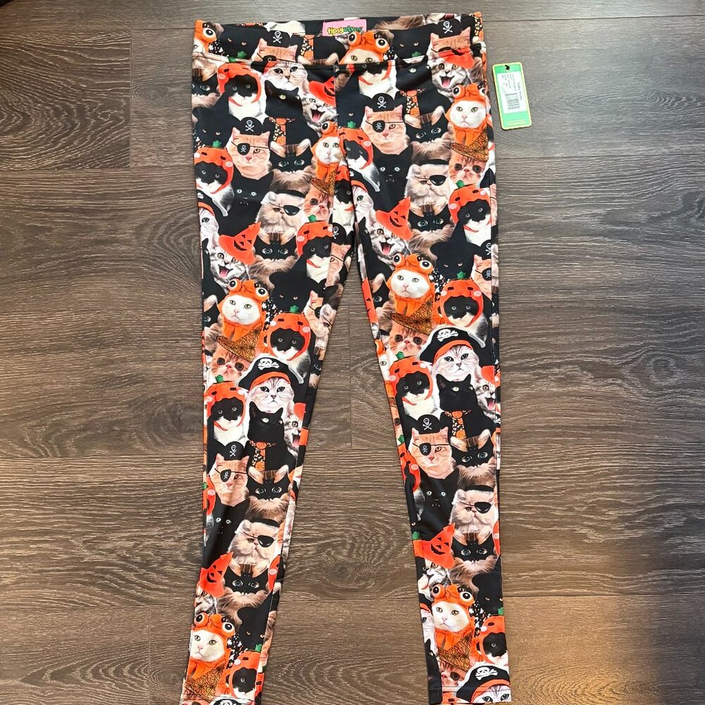 NWT Tipsy Elves Halloween Kitty Cat Leggings Size M